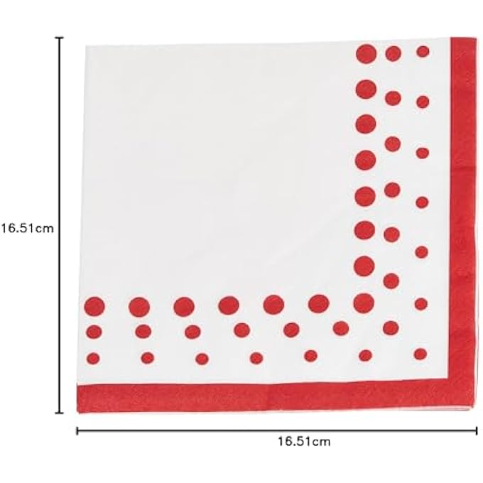 SPARKLE LUNCH NAPKINSSHINE RUBY/WHITE - Image 3